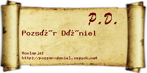Pozsár Dániel névjegykártya